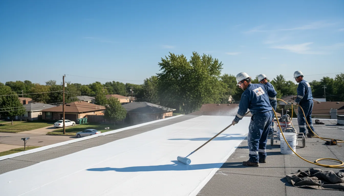 Commercial roof coating in Gilberts, IL near me